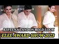 Hot Navel Actress Raveena Tandon Flauunts Huge Cl Vage Video Viral At ELLE AWARD SHOW 2023 Gorgeous