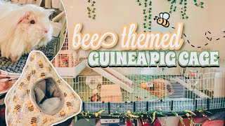 Bumblebee Themed Guinea Pig Cage Tour 🐝