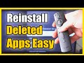 How To Reinstall Deleted Apps On Amazon Fire TV Stick Fast Tutorial