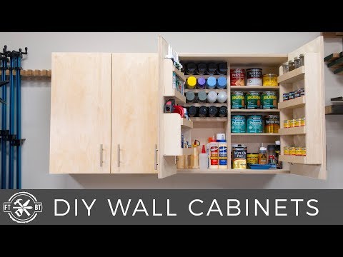 DIY Wall Cabinets with 5 Storage Options | Shop Organization