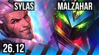 SYLAS vs MALZAHAR (MID) | Good KDA: 14/1/9 | KR Master | 26.12