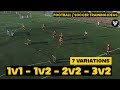 7 Small Sided Games For Your Next Soccer Training Session 1v1 2v1 1v2 2v2 3v2 Coaching Ideas