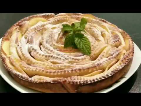 Яблочный пирог Чайная роза Apple pie