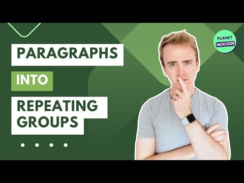How to separate paragraphs into a repeating group in Bubble.io | Planet ...