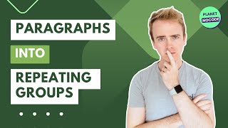How to separate paragraphs into a repeating group in Bubble.io thumbnail