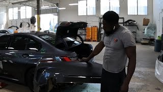 DIY 2022 BMW 330i how to take the back bumper and taillight off