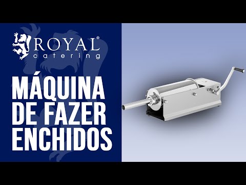 vídeo - Máquina de fazer enchidos - 5 litros - horizontal