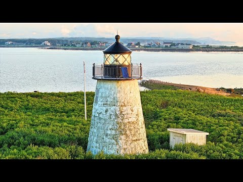 Bird Island Lighthouse | 4K Cinematic Drone Tour