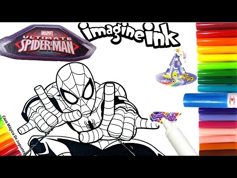 Rotulador Mágico del Hombre Araña Ultimate Spider Man de Imagine Ink en Español Video