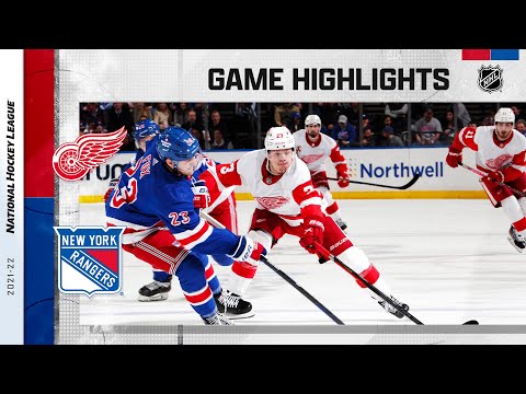 Red Wings @ Rangers 2/17 | NHL Highlights 2022