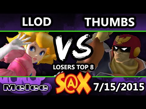 S@X 106 - ThumbsWayUp (Captain Falcon) Vs. VGz | lloD (Peach) SSBM Losers Top 8 - Smash Melee
