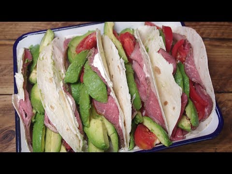 How To Make Creamy Cheese Avocado Roast Beef Wraps - Recipe