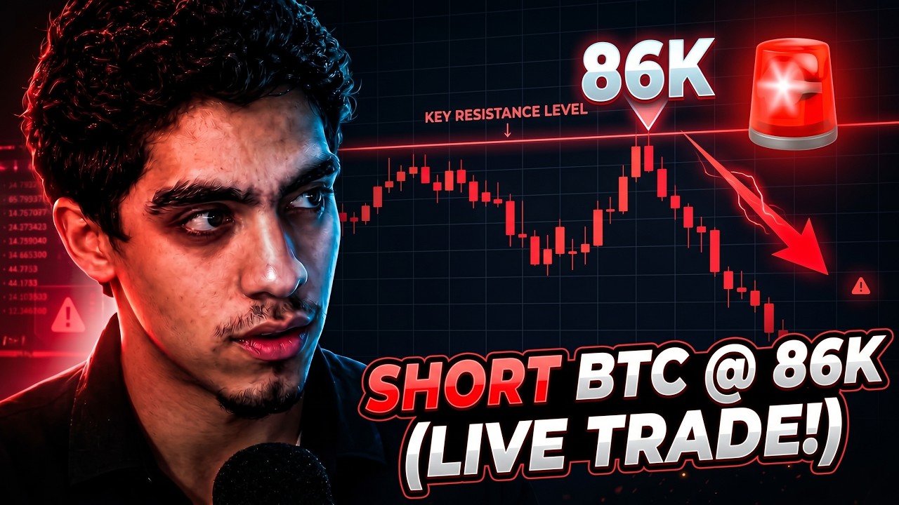 I Shorted Bitcoin at 86K (Live Trading) 🚨