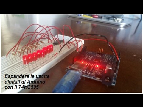 Espandere le uscite digitali di Arduino UNO con il 74HC595