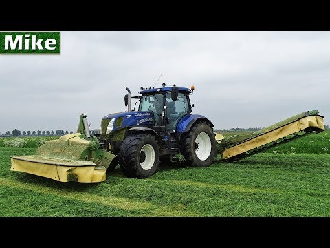2019 | New Holland T7.220 Blue Power + Krone Triple Mower | Coppens - Oss | Gras maaien | NL.