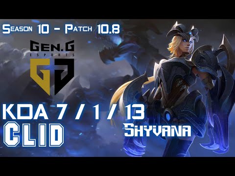Gen Clid SHYVANA vs KINDRED Jungle - Patch 10.8 KR Ranked
