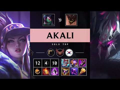 Akali Top vs Malphite: Godlike - KR Grandmaster Patch 25.S1.2