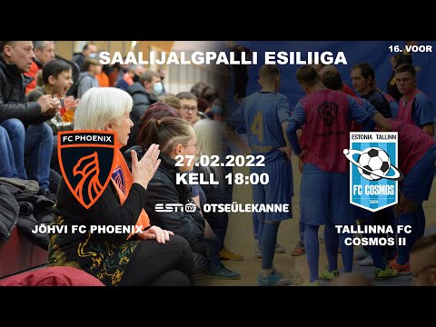 27.02.2022 KELL 18:00 / JÕHVI FC PHOENIX VS TALLINNA FC COSMOS II / SAALIJALGPALLI ESILIIGA 16. voor