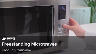 Video of Smeg Black Microwave Oven with Grill 25L