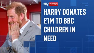 Prince Harry donates £1m to help young people affected by violence