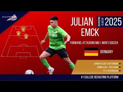 Men's Soccer | Forward, Attacking Mid | Julian Emck , Germany | Highlights | Recruit 2025