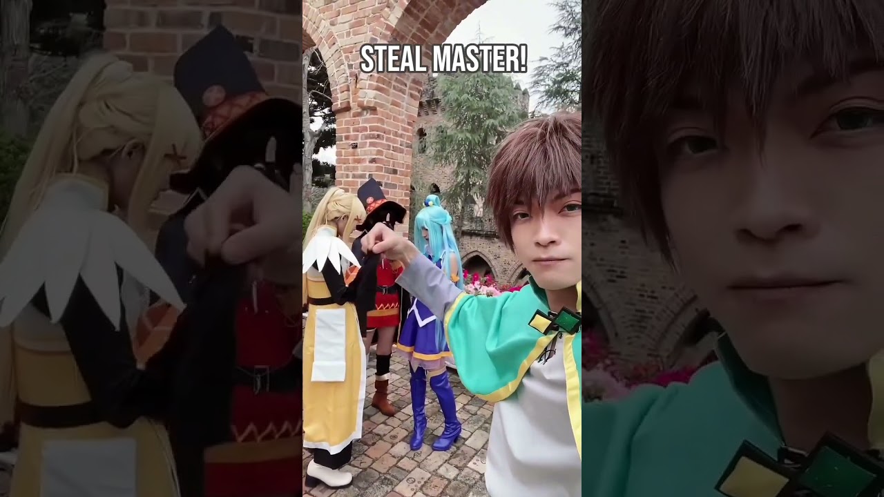Konosuba : Kazuma Used Steal… and Got WHAT?! |  Aqua, Megumin & Darkness 😂 #cosplay #konosuba #anime