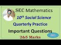 CLASS 10 Social Science Quarterly Practice Important Questions 2022 2023 TN