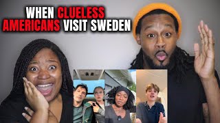 🇸🇪 American Couple Reacts "When CLUELESS AMERICANS Visit EUROPE: Sweden"