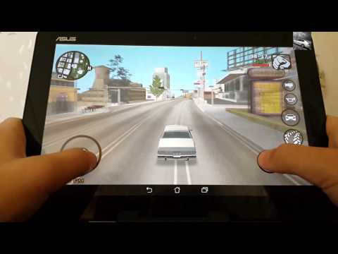 Gaming of Asus MeMo pad HD 10 ME102A:GTA:San Andreas