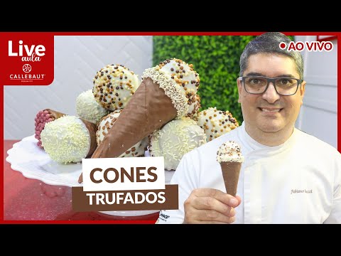 🔴 CONES TRUFADOS | FABIANO BOZZI | CALLEBAUT | LOJA SANTO ANTONIO