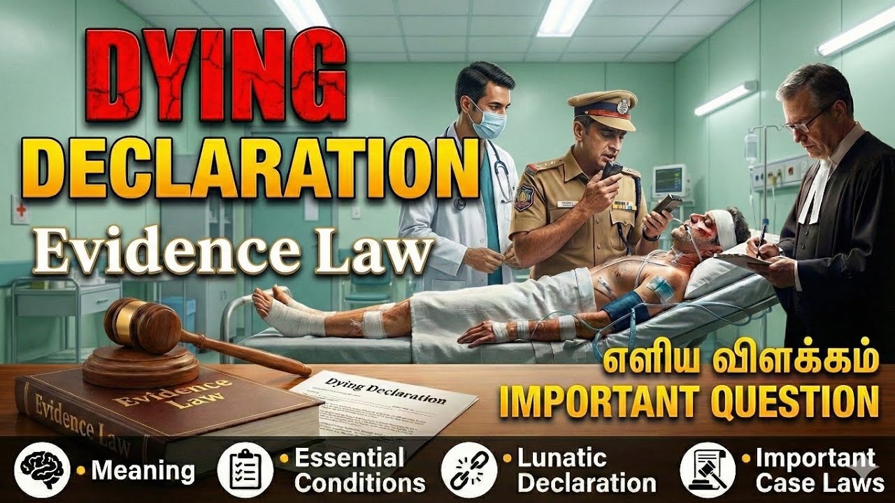 Dying Declaration Explained in Tamil | BSA 2023 Section 26 | Evidence Law Important Topic