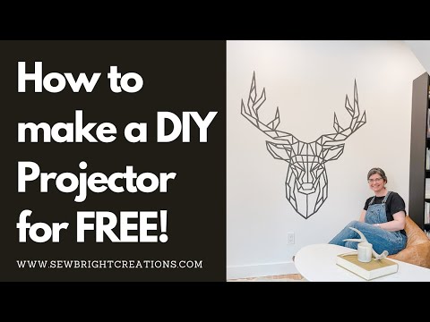 How to make a projector to paint a feature wall mural for FREE!