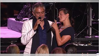 Andrea Bocelli &amp; Wife Surprise Audience With Beautiful Love Song Duet.