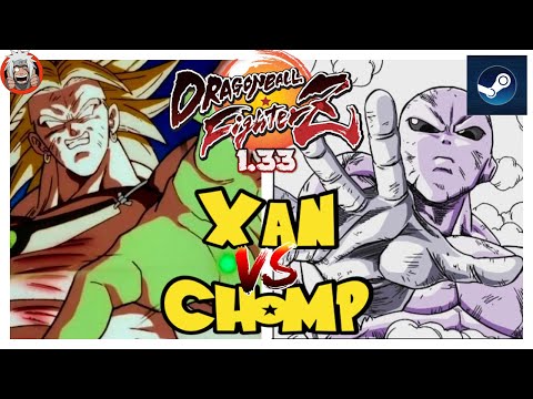 DBFZ Chomp vs Xan (A16, BrolyDBS, Broly) vs (VegetaSSB, Nappa, Jiren)