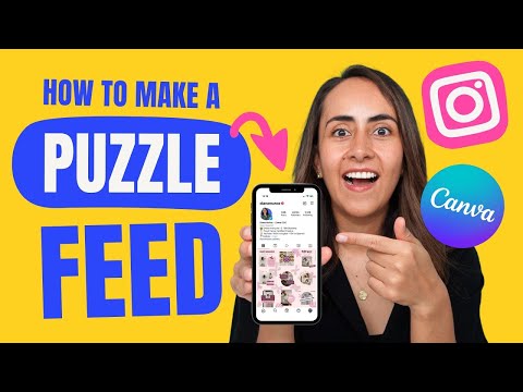 How to make an INSTAGRAM PUZZLE feed with Canva - FREE, fun and easy!