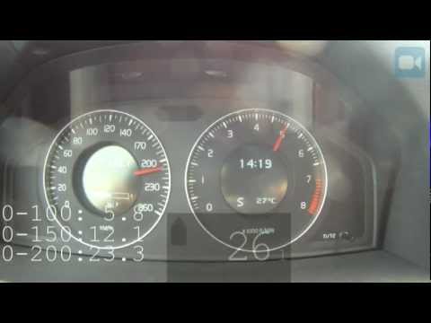 Volvo S60 T6 Heico 0-210 km/h 330 HP GOOD! Acceleration Test Autobahn