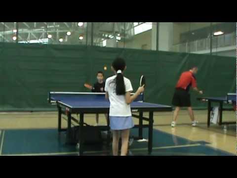 Table tennis. Pacific Rim Open Tournament. Under 300 Final match (Loop vs Block)