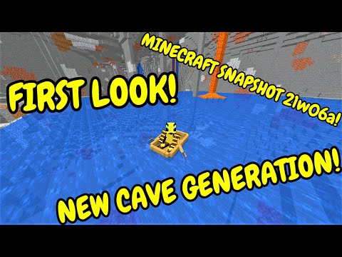 FIRST LOOK AT MINECRAFT'S NEW CAVE GENERATION! (Minecraft Snapshot 21w06a)