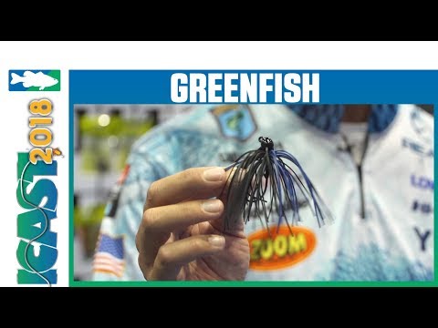 New Greenfish Square Rubber Jig & Clean Up Shakey Head with Casy Ashley | iCast 2018