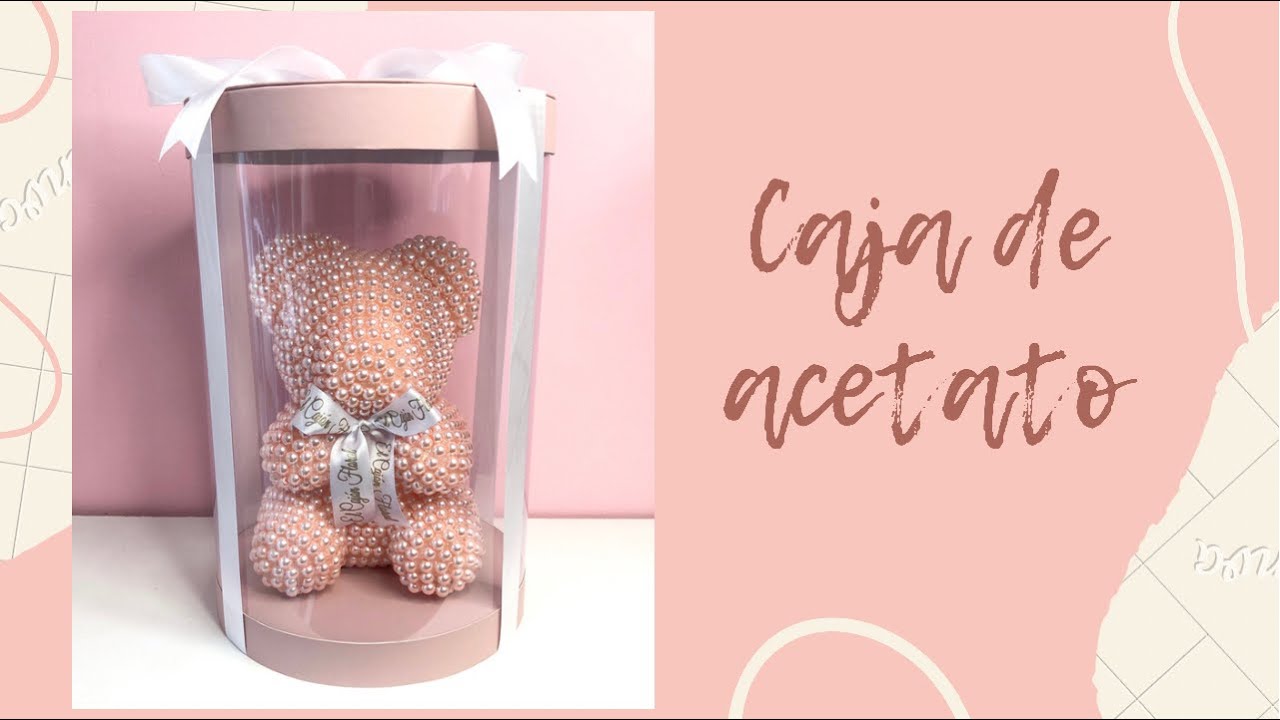 Cómo hacer una CAJA DE ACETATO 📦 CAJA PARA REGALO, caja OSO Teddy 🐻