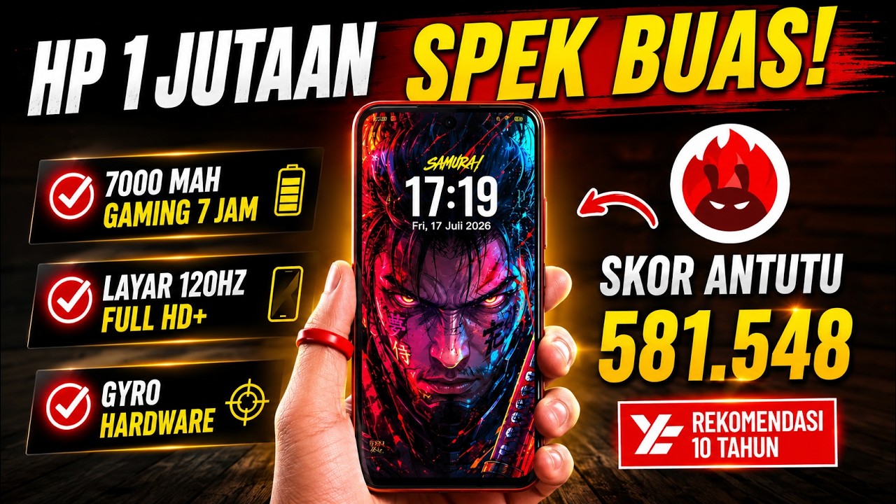 5 REKOMENDASI HP GAMING 1 JUTAAN TERBAIK JULI 2026