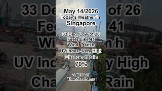 Singapore Weather Forecast For May 14/2026 #singaporeweather #singapore #weatherforecast