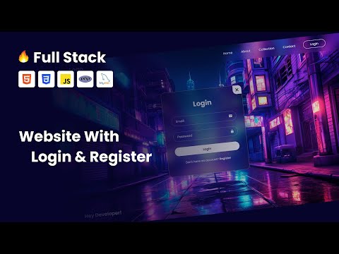Create Full Stack Website With Login Register Form Using Html Css Javascript Php Mysql Database