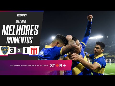 BOCA JUNIORS VENCE O ESTUDIANTES EM JOGO DE GOLAÇOS | CAMPEONATO ARGENTINO | MELHORES MOMENTOS