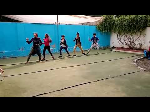 Karate students doing Kata.