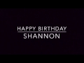 Happy Birthday Shannon 2016