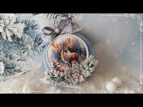 DIY Christmas ornaments - Xmas medallion - winter ornament