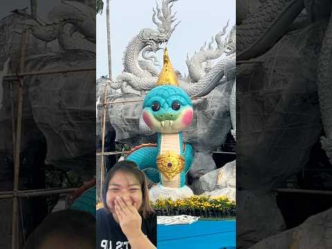 What is this thing called? It's so cute. #Naga #Phaya Sri Satta Nakarat #Nakee #Naga #Big snake #...