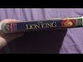 The Lion King 1994 VHS Overview