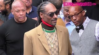 Dr. Dre, Snoop Dogg &amp; Warren G Arrive To Snoop&#39;s Hollywood Walk Of Fame Ceremony 11.19.18